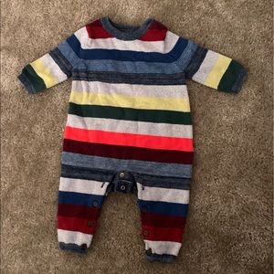 BabyGap multi-stripe sweater romper